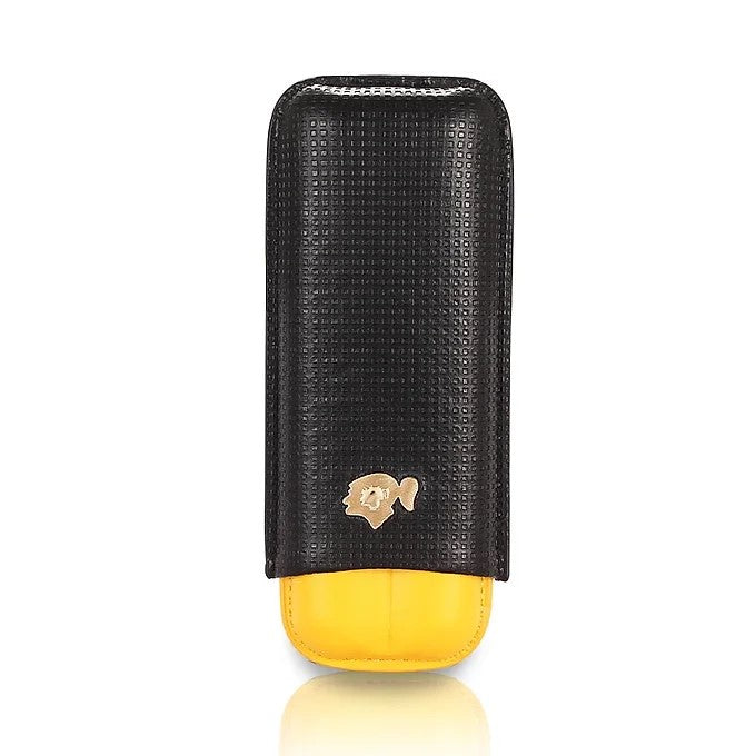 Classic 2 Tubes Leather Travel Cigar Case Holder (3) cigar