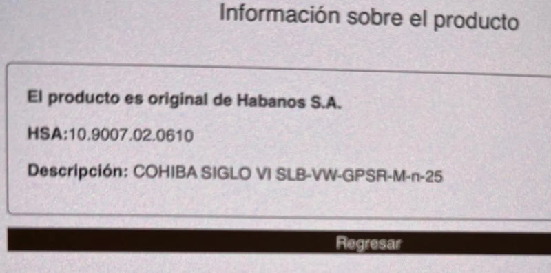 Cohiba Siglo VI Vintage (2011)