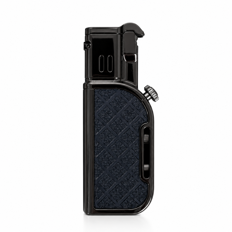 Honest Unusual Luxury Double Flame Pipe Lighter Removable Grinding Wheel