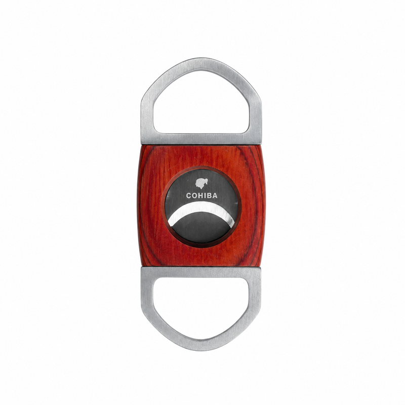 Cohiba Wood & Stainless Steel Double Blades Cigar Cutter
