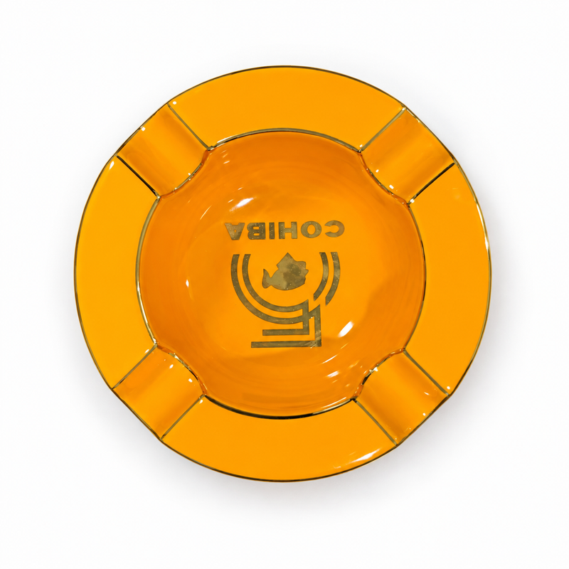 Cohiba Round Ceramic Cigar Ashtray with 4 Cigar Rests
