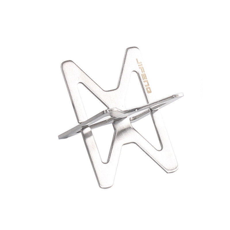 Cigar Holder Portable Stainless Steel Cross Foldable Display Stand with Leather Case Accessories Tools