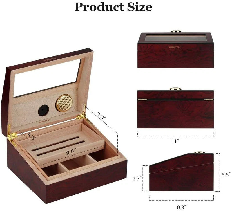Glass Top Cigar Humidor